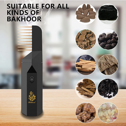 AeroOud™ | 2-in-1 Electronic Bakhoor Hair Comb & Incense Diffuser